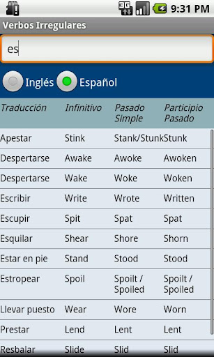 【免費教育App】Verbos irregulares-APP點子