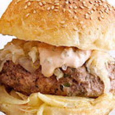 The Wurst Reuben Burgers