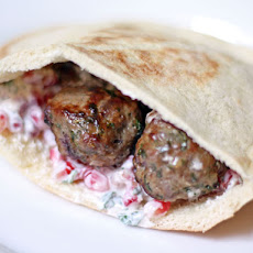 Lamb Meatballs with Yogurt and Pomegranate Seed Sauce