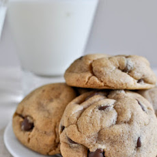 Puffy Peanut Butter Cookies with Chocolate Chips