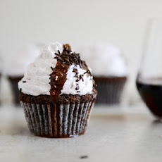 Dark Chocolate Fudge Merlot Cupcakes