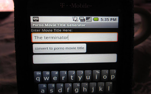 Porno Movie Title Generator