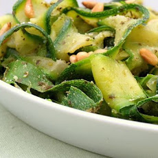 Zucchini “Noodles” with Pesto & Pine Nuts