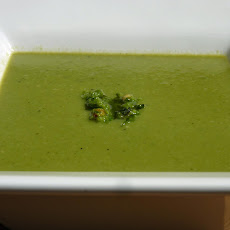 Romaine, Pea and Mint Soup with Sorrel Mint Pesto (Take 2)