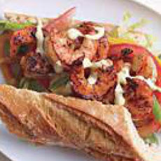 Blackened Shrimp Po'Boy