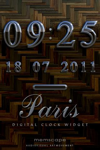 PARIS Digital Clock Widget