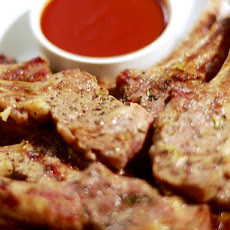 Herbed Lamb Chops with Homemade BBQ Sauce