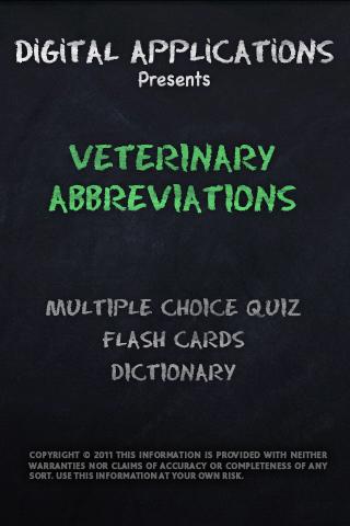 VETERINARY ABBREVIATIONS Quiz