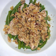 Marinated Goat Cheese and Walnuts Meets  Green Beans