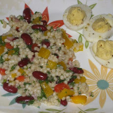 Israeli Couscous Pepper Salad