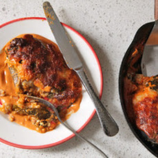 Stuffed Roasted Poblano Peppers with Cashew-Chipotle Sauce