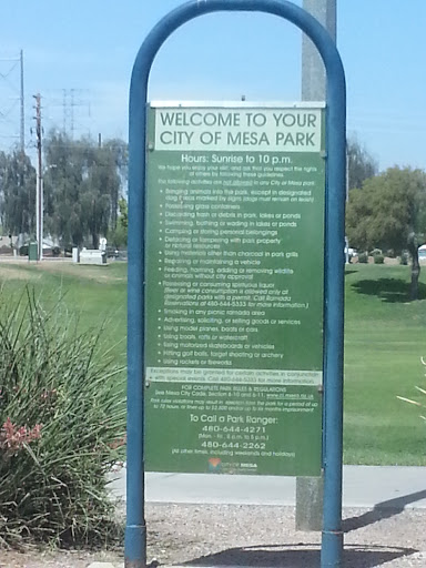 City Of MESA Park Regulations