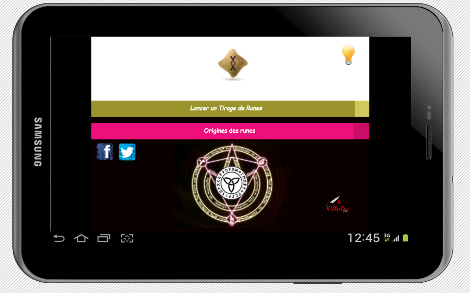 Android application Tirage de Runes en Français screenshort