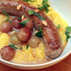 Fennel Sausage with Wrinkled Grapes and Grape Extract