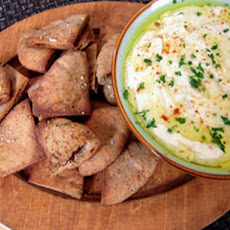Classic Hummus with Spiced 'n Baked Pita Chips