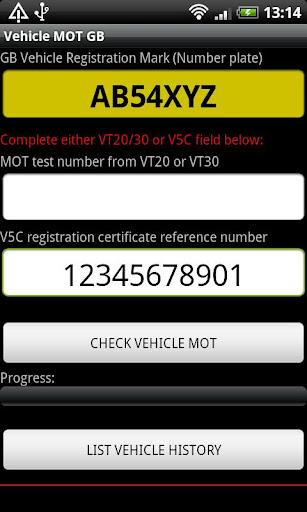 Vehicle MOT GB