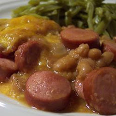 Beans and Franks Applesauce Bake