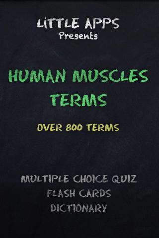 HUMAN ANATOMY-MUSCLES QUIZ app