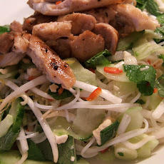 Chicken--Cellophane Noodle Salad With Peanut Dressing
