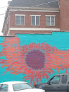 Sunburst Flowers Mural