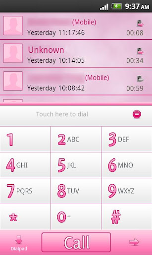 GO Contacts EX Pro Pink Theme