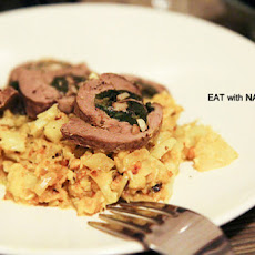 Lamb Roulade with Satay Sauced Cauliflower