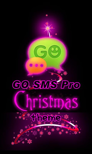 GO SMS Pro Christmas Purple