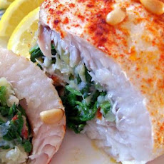 Flounder Stuffed With Arugula (Rocket) and Sun-Dried Tomatoes