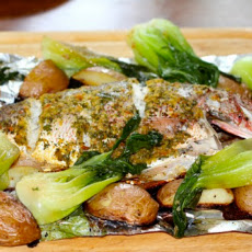 Asian Inspired Roasted Red Snapper & Braised Bok Choi