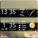 Smoked Glass Weather Clock mobile app icon