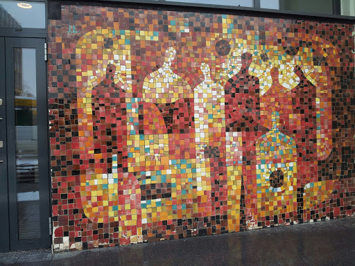 Mozaika przy banku