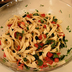 Fresh Tomato and Roasted Poblano Pepper Pasta