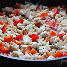 Pasta with Italian Chicken Sausage, Peppers and Escarole