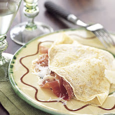 Golden Pancakes with Pecorino and Prosciutto