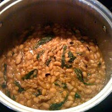 White Bean Soup with Quinoa, Spinach, and Shiitakes