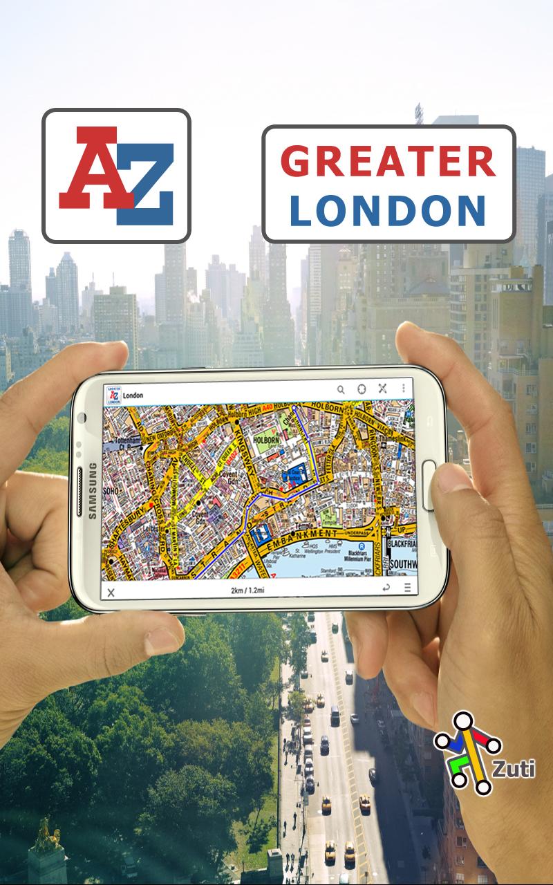 Android application Greater London A-Z Map by Zuti screenshort