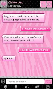How to install Pink Zebra Go SMS Theme lastet apk for bluestacks
