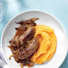 Cider-Glazed Chicken Sausages with Butternut Mash