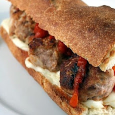 Chicken Meatball Sub with Gobs of Fresh Mozzarella