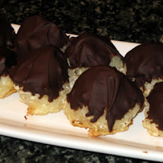 Chocolate-Covered Coconut Macaroons