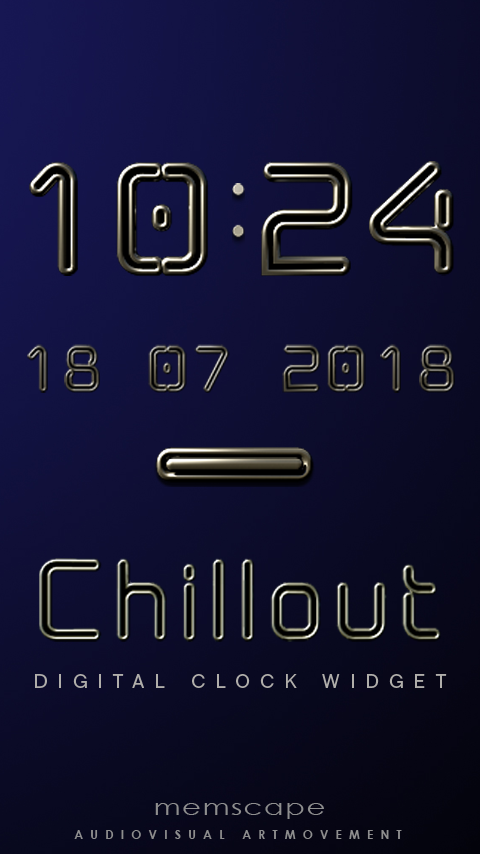 Android application CHILLOUT Digital Clock Widget screenshort