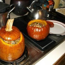 Whole Chicken Cooked in a Pumpkin