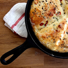 Roasted Red Pepper & Feta Skillet Scones