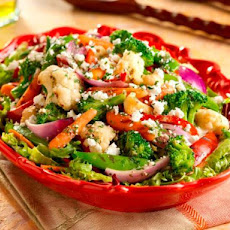 Field Greens and Grilled Veggie Salad With Mustard Herb Dressing