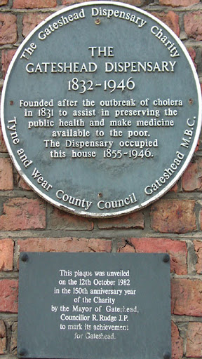 Gateshead Dispensary Historic Plaque