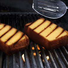 Grilled Lime Pound Cake with Raspberry-Kirsch Sorbet Recipe