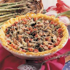 Asparagus Spaghetti Pie