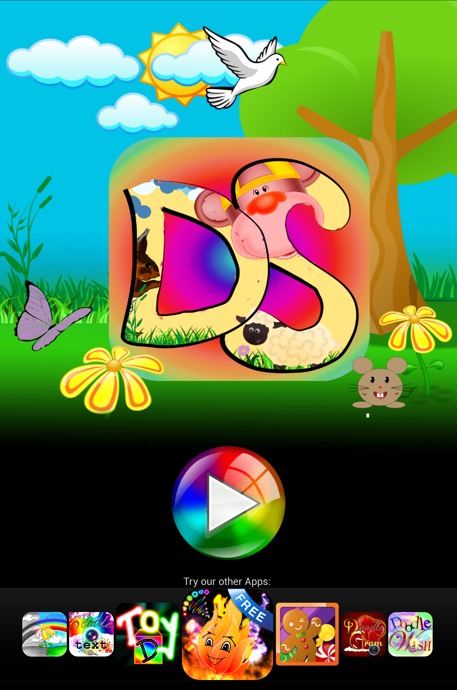 Android application Doodle Scratch! kids color draw screenshort
