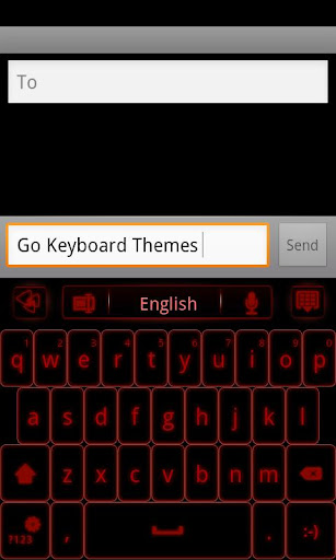 GO Keyboard Red Glow EX