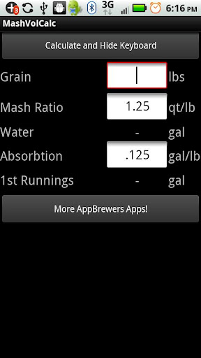 Mash Volume Calc